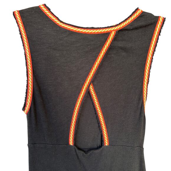 Free People Sabrina Black Sleeveless Maxi Dress w/ Back Cut Out Size Small - Picture 7 of 7